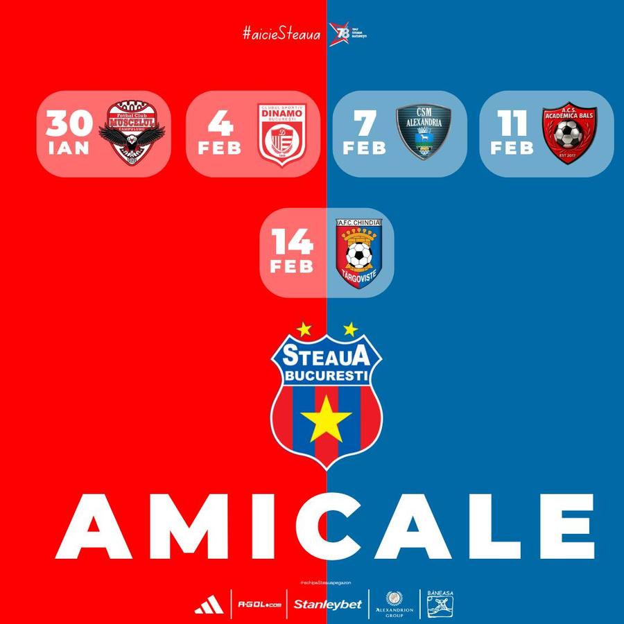 Programul „militarilor” în luna ianuarie / foto: Facebook - Steaua București Steaua rămâne în țară pentru pregătire și va juca un amical cu Dinamo » Programul „militarilor” în luna ianuarie