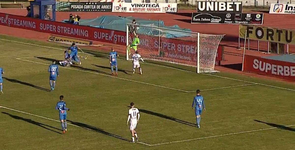 Golul lui Kehinde Fatai în FC Argeș - Academica Clinceni