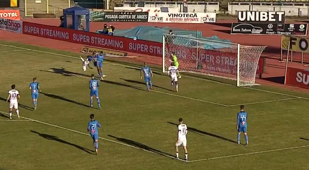 Golul lui Kehinde Fatai în FC Argeș - Academica Clinceni
