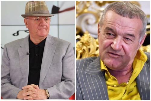 Dumitru Dragomir, în stânga. Becali, în dreapta