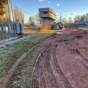 Stadionul „Dunărea” din Galați a fost transformat, temporar, într-o tabără mobilă de refugiați / Sursă foto: Facebook@ Nicolae Ciocan