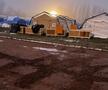Stadionul „Dunărea” din Galați a fost transformat, temporar, într-o tabără mobilă de refugiați / Sursă foto: Facebook@ Nicolae Ciocan