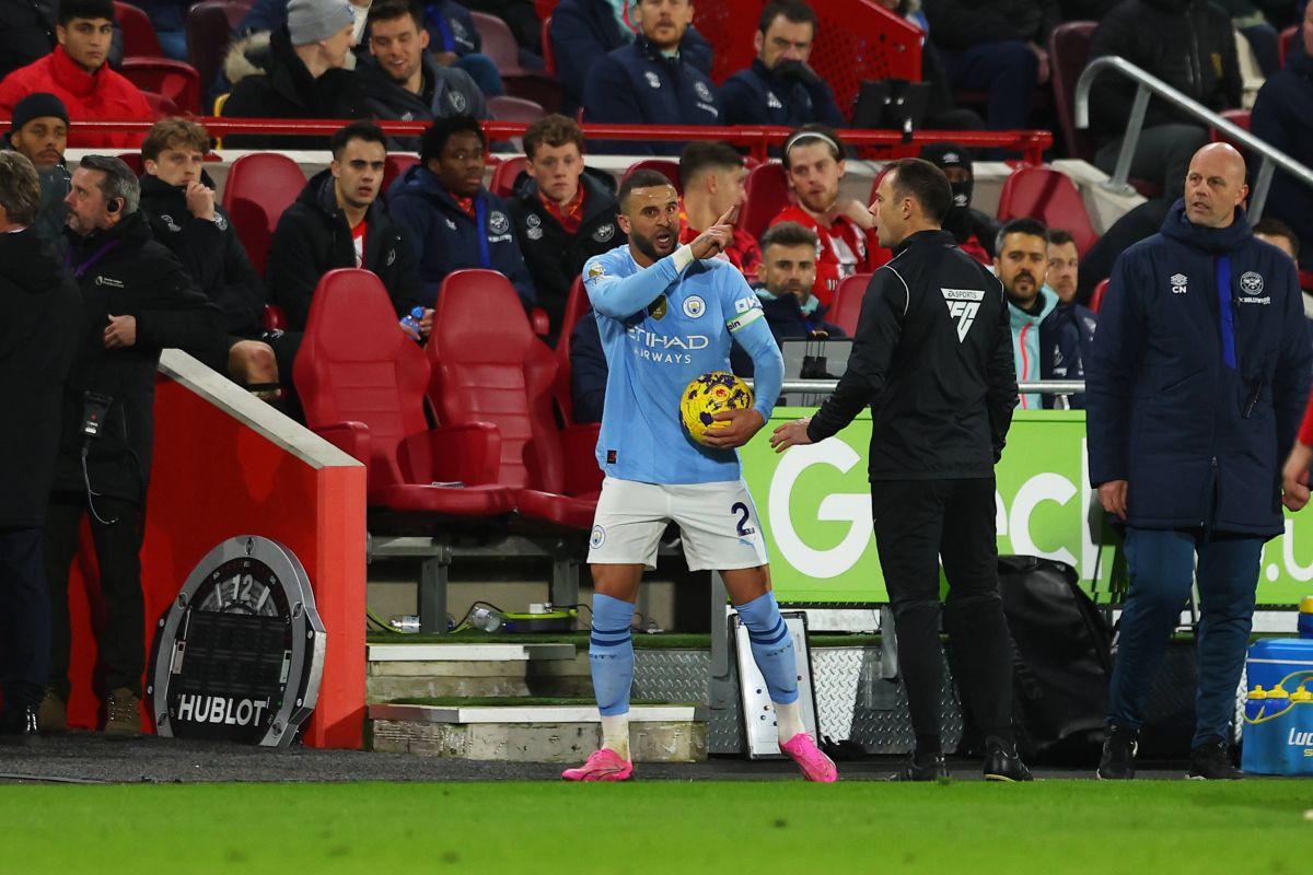 Kyle Walker, conflict la meciul cu Brentford