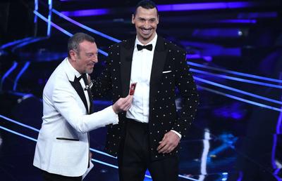 Zlatan Ibrahimovic, show la Festivalul de la Sanremo: „Ce mai cauți aici, câți ani ai?”