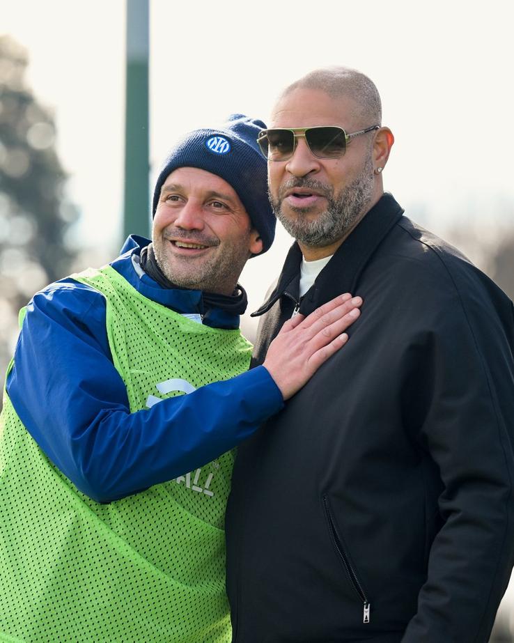 Adriano l-a vizitat pe Cristi Chivu la Inter în baza de pregătire din Appiano Gentile / Foto: X Inter