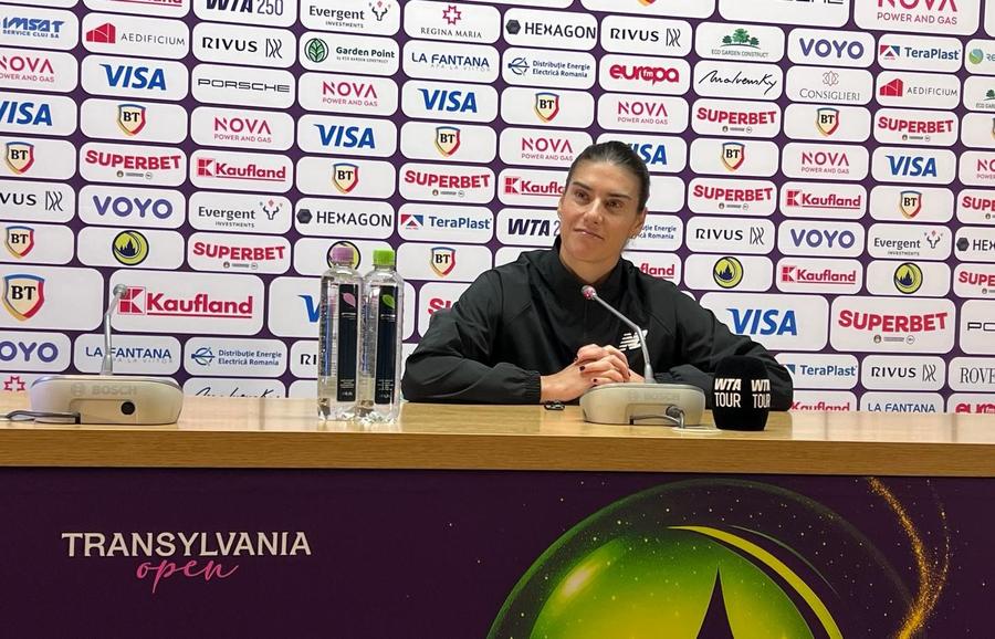 Sorana Cîrstea, la conferința de presă/Foto: David Istrate (GSP.ro) La 35 de ani, Sorana Cîrstea va deveni cea mai bine clasată jucătoare din România: „Îmi știu nivelul! Contrar vârstei, sunt principalele mele calități”