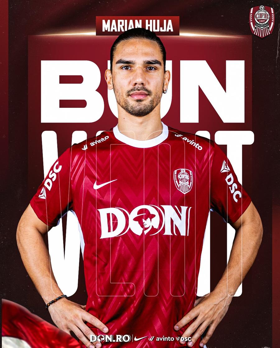 Marian Huja, prezentat oficial de CFR Cluj // FOTO: Instagram CFR Cluj a anunțat transferul jucătorului dorit și de FCSB