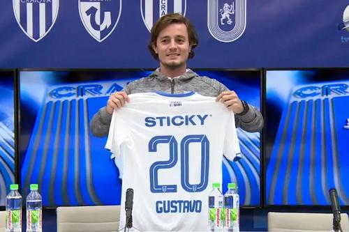 Gustavo a fost prezentat oficial la Craiova // Sursă foto: Captură TV Oltenia