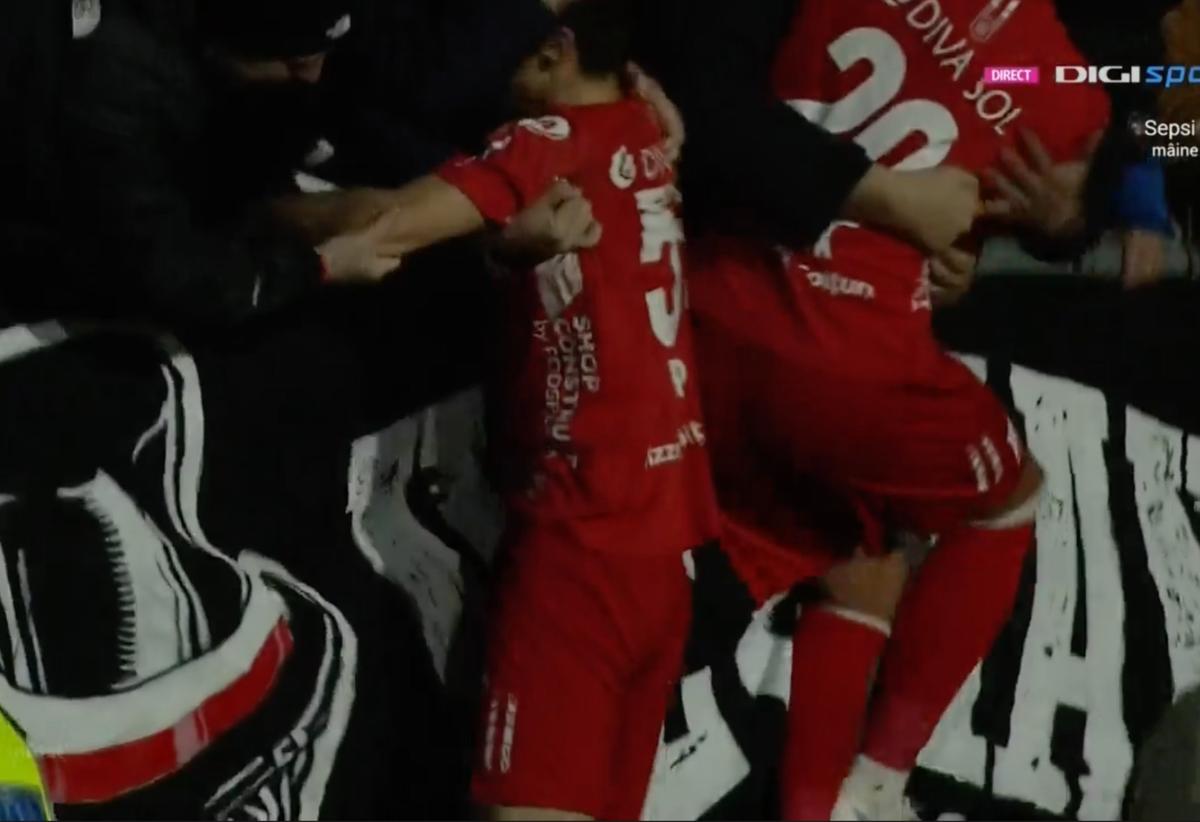 Rareș Pop în UTA - FCSB 3-1, captură TV Digisport