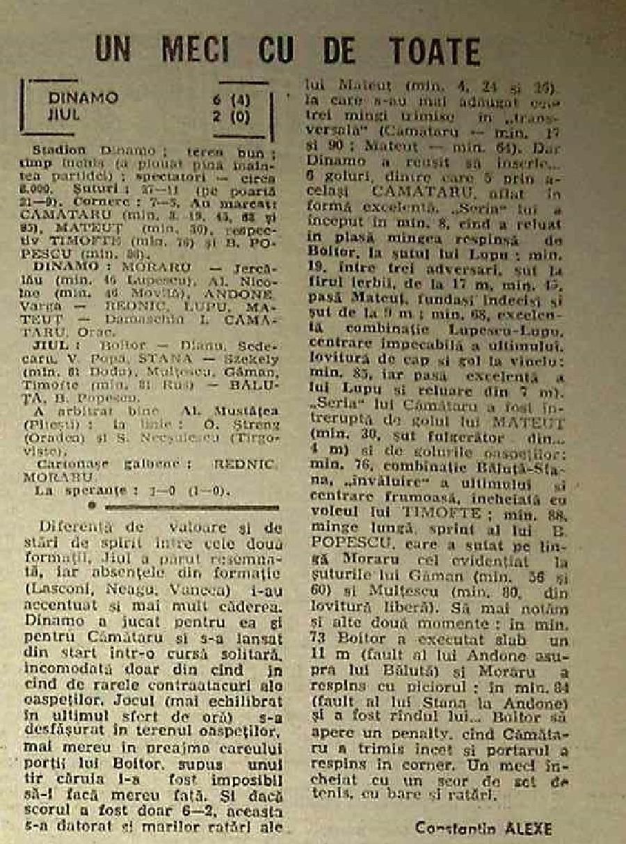 Ce titra presa de atunci după Dinamo - Jiul Petroșani 6-2 Fostul fundaș al Stelei dezvăluie cum i s-a cerut să-l lase să marcheze pe Rodion Cămătaru, pentru ca dinamovistul să câștige Gheata de Aur a Europei: „Mi s-a spus înainte de meci”