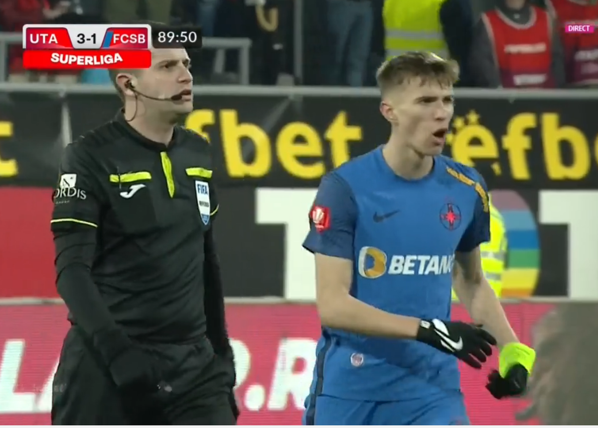 Tavi Popescu n-a știut ce să facă cu banderola de căpitan în finalul meciului UTA - FCSB 3-1