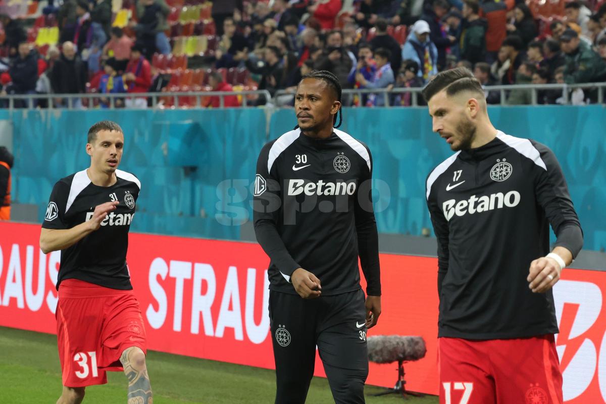FCSB - Lyon, imagini de la încălzire