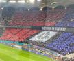 Scenografie fani FCSB la meciul cu Lyon