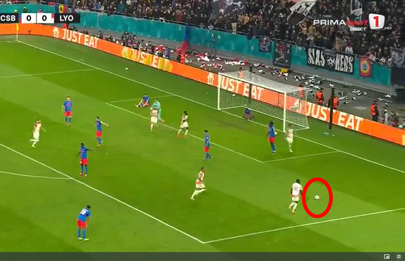 Gol controversat în FCSB - Lyon: ce spune regulamentul