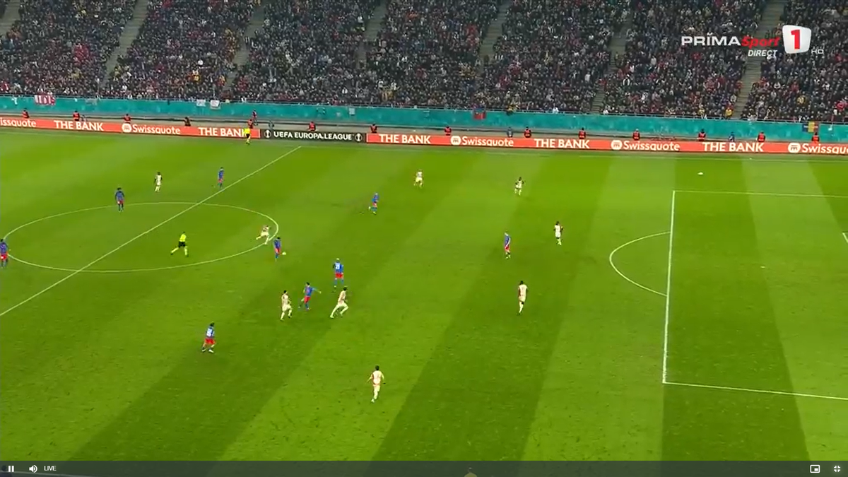 Golul lui Alexandru Băluță la meciul FCSB - Lyon