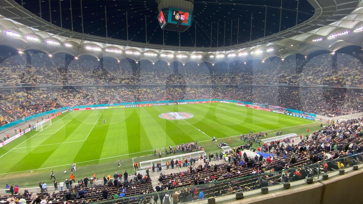 Din Stăpânul Inelelor, 300 sau Biblie? FCSB, scenografie înfricoșătoare la meciul cu Lyon: ce a apărut în Peluza Nord