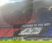 Din Stăpânul Inelelor, 300 sau Biblie? FCSB, scenografie înfricoșătoare la meciul cu Lyon: ce a apărut în Peluza Nord