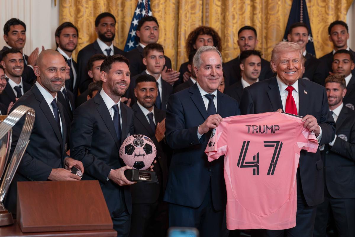 Donald Trump și Lionel Messi, la Casa Albă
