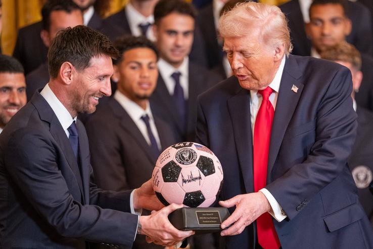 Donald Trump și Lionel Messi, la Casa Albă/ foto: Imago Images