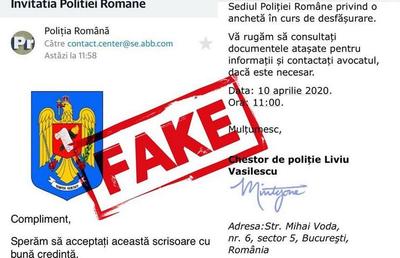 Poliţia Română avertizează: "Nu deschideţi astfel de e-mailuri!"