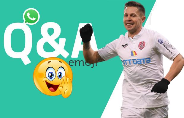 WhatsApp Q&A cu Ciprian Deac » „Ce îi iei lui Dan Petrescu de ziua lui? Ce îți spune numele lui?”. Fotbalistul lui CFR Cluj răspunde prin emoticoane în provocarea GSP