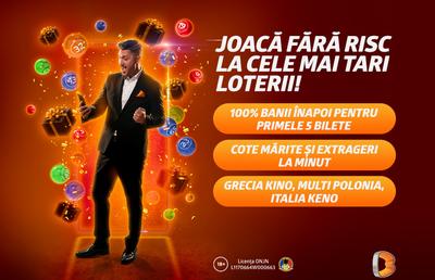 Primești banii înapoi pentru primele 5 bilete jucate la loteriile de pe Betano!