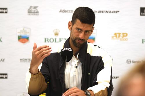 Novak Djokovic la conferința de presă de la Monte Carlo