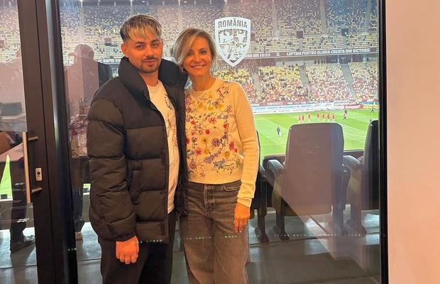Fotbalistul diagnosticat cu o boală incurabilă, invitat la Rapid - Dinamo » Fotografie în lojă alături de donatoarea Diana Șucu