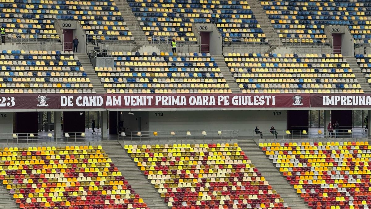 Arena Națională, cu însemnele Rapidului la derby-ul cu Dinamo