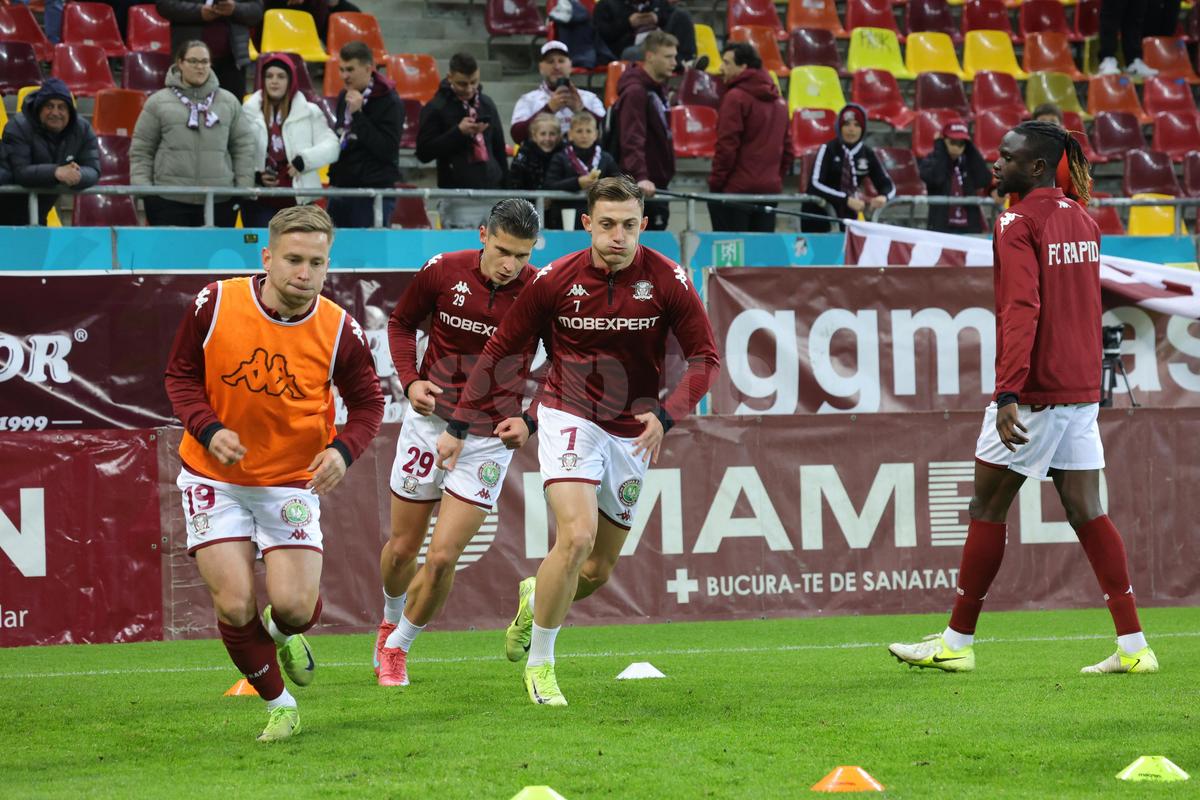 Imagini de la încălzire, Rapid - Dinamo