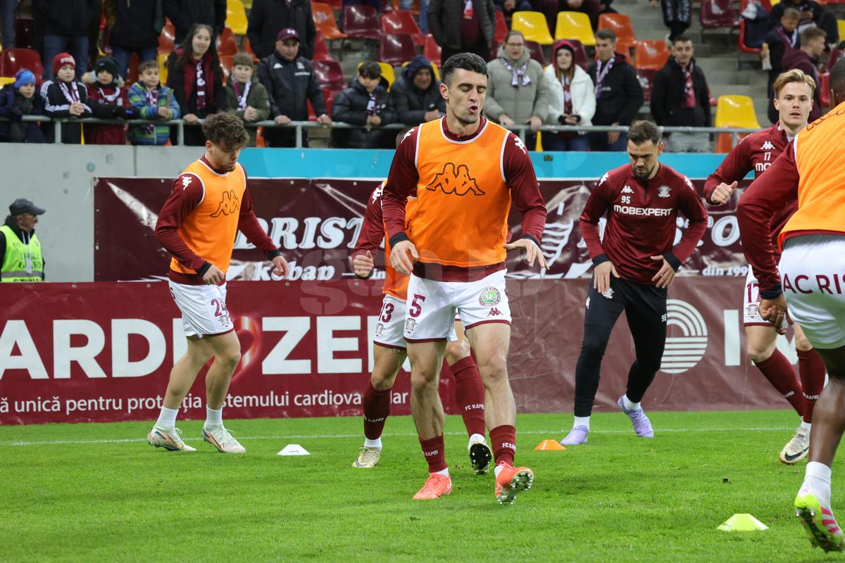Imagini de la încălzire, Rapid - Dinamo