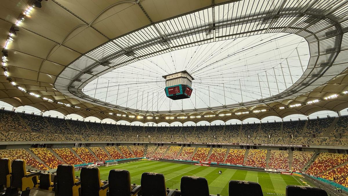 Arena Națională, cu însemnele Rapidului la derby-ul cu Dinamo