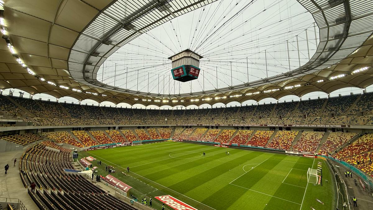 Arena Națională, cu însemnele Rapidului la derby-ul cu Dinamo
