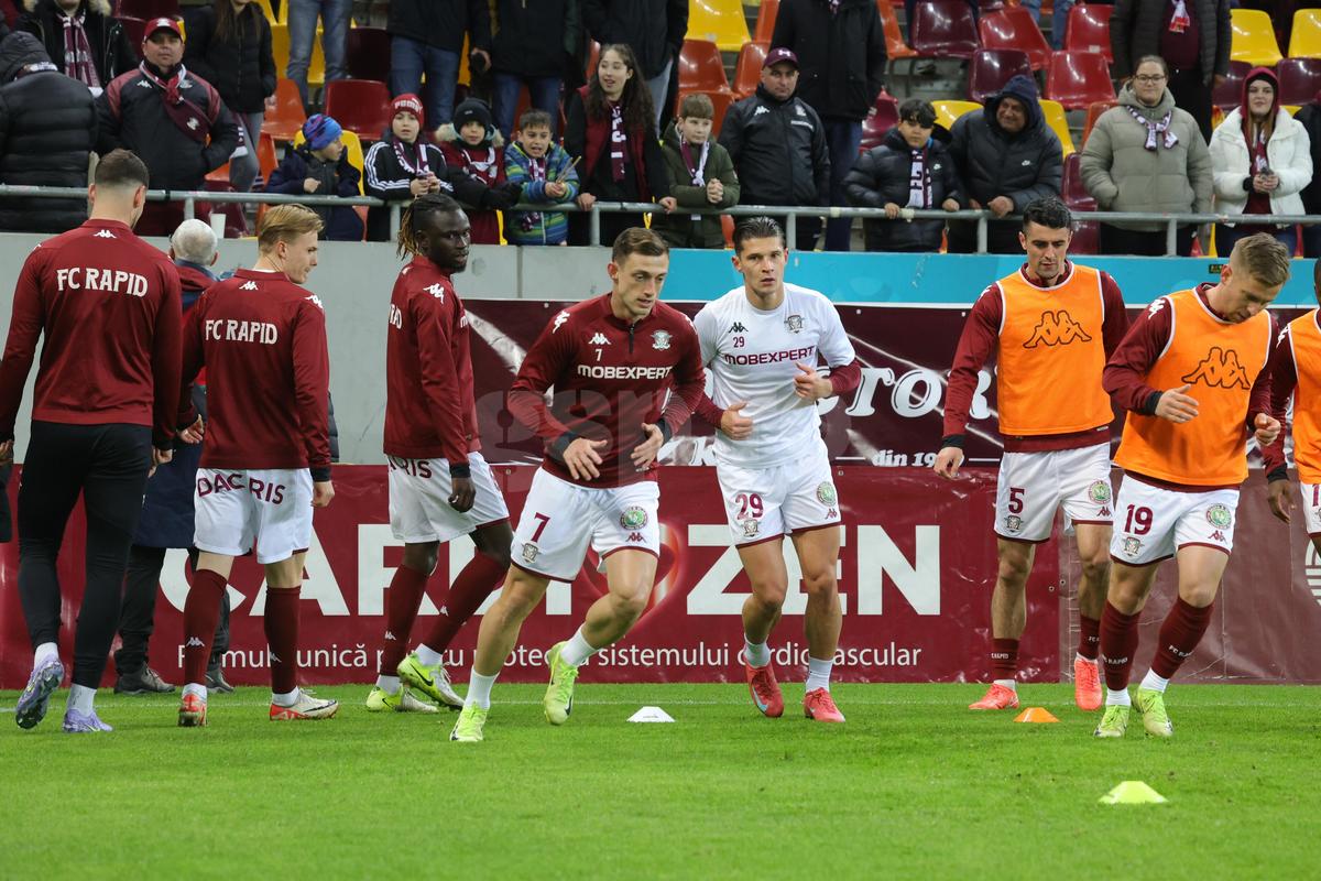 Imagini de la încălzire, Rapid - Dinamo