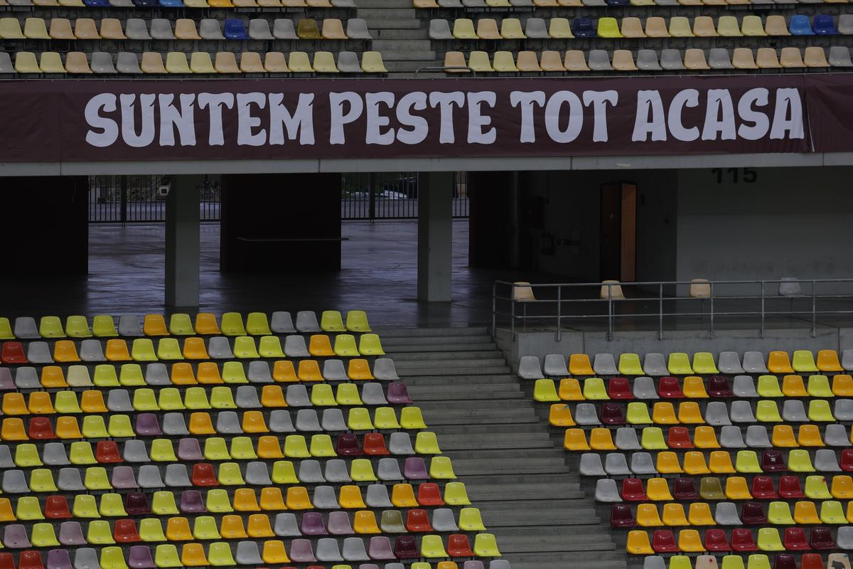 Arena Națională, cu însemnele Rapidului la derby-ul cu Dinamo