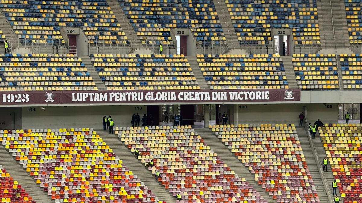Arena Națională, cu însemnele Rapidului la derby-ul cu Dinamo
