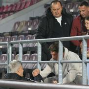 Cristiano Bergodi, revedere cu un fost elev la finalul meciului dintre Rapid și Universitatea Cluj / foto: Ionuț Iordache GSP
