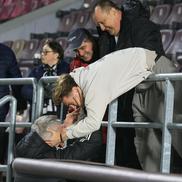 Cristiano Bergodi, revedere cu un fost elev la finalul meciului dintre Rapid și Universitatea Cluj / foto: Ionuț Iordache GSP