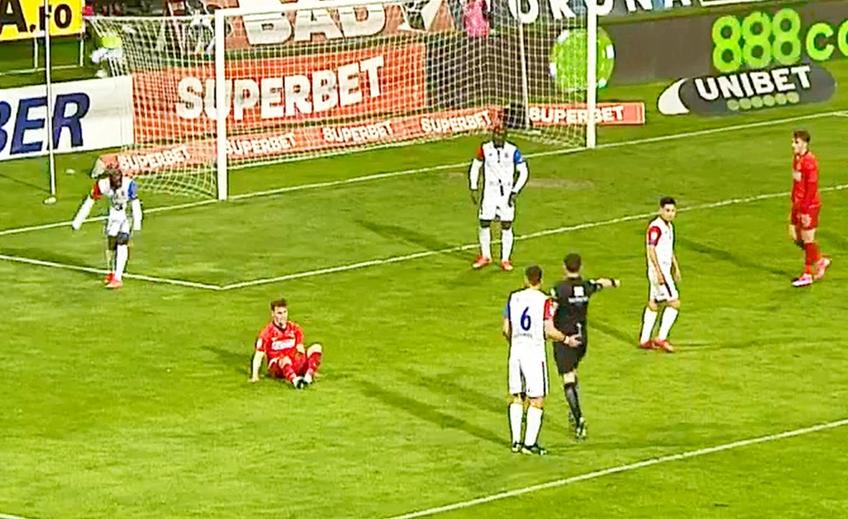 Darius Olaru a obținut ușor un penalty în minutul 72 al meciului dintre FC Botoșani și FCSB, la scorul de 1-2.