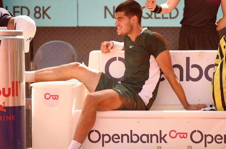 Imagini din meciul Carlos Alcaraz - Rafael Nadal / Sursă foto: Guliver/Getty Images