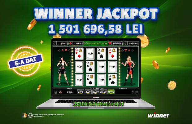 Să vezi și să crezi! Un norocos a câștigat un Jackpot ISTORIC la Winner de 1,500,000 de Leeeeeeei!!!