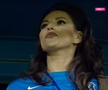 Andreea Bododel în tribune la Farul - Rapid