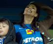Andreea Bododel în tribune la Farul - Rapid