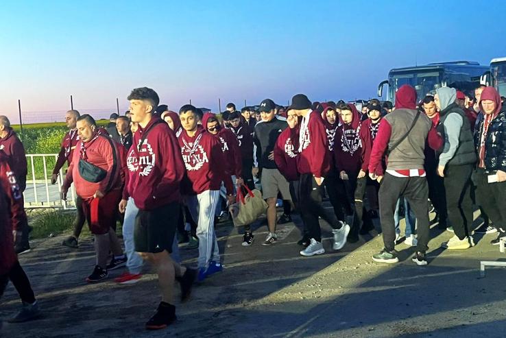 Fanii Rapidului, înaintea partidei cu Farul / FOTO: Andrei Petrescu (GSP.ro)