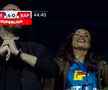 Andreea Bododel în tribune la Farul - Rapid