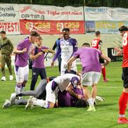 Sărbătoare la Mioveni, după ce FC Argeș a promovat, foto: Andrei Furnigă / GSP
