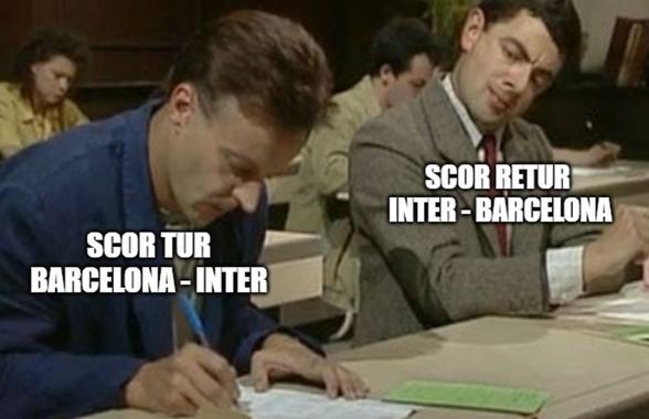 Cele mai tari meme-uri după semifinala epică dintre Inter și Barcelona » Catalanii, ținta ironiilor pe internet