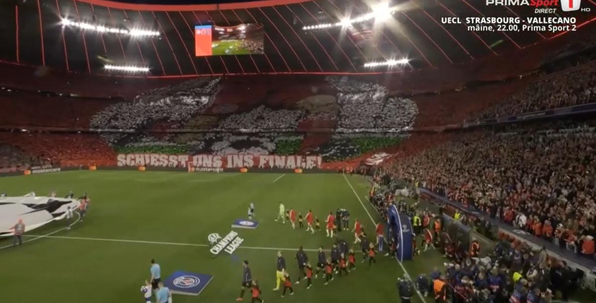 Scenografia lui Bayern la meciul cu PSG din semifinalele Ligii Campionilor