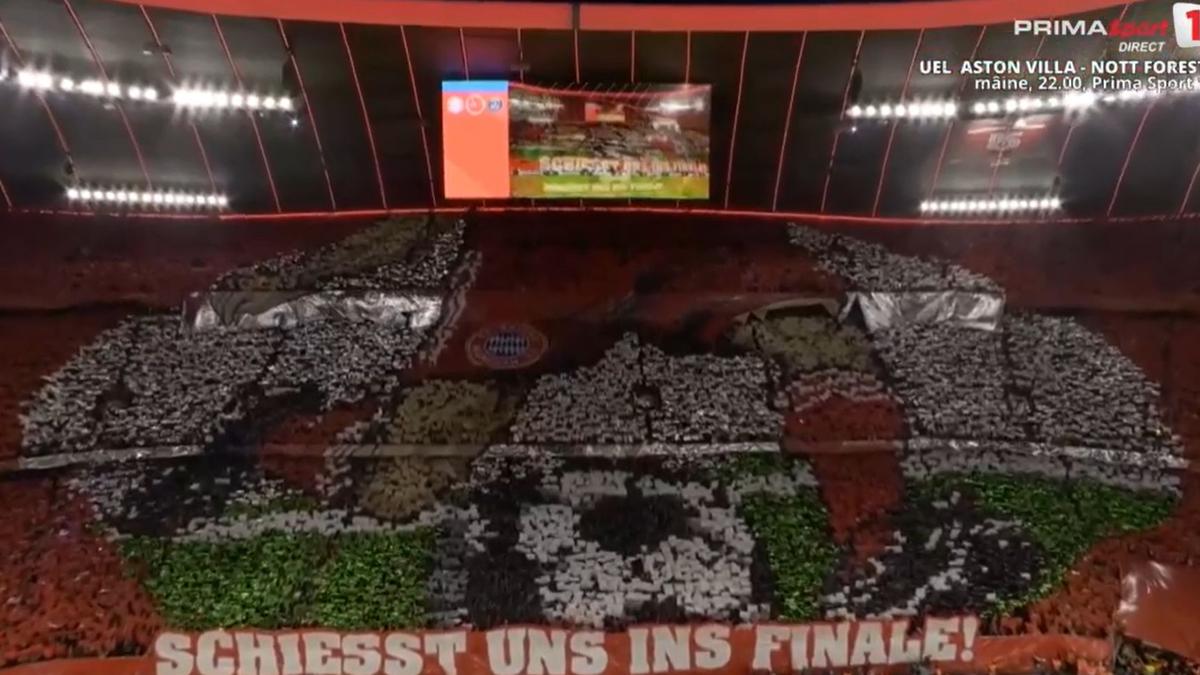 Scenografia lui Bayern la meciul cu PSG din semifinalele Ligii Campionilor
