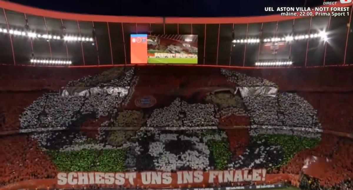 Scenografia lui Bayern la meciul cu PSG din semifinalele Ligii Campionilor